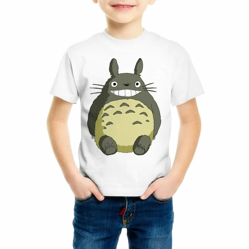 Детская футболка с принтом Тоторо Kawaii аниме забавная для мальчиков и девочек