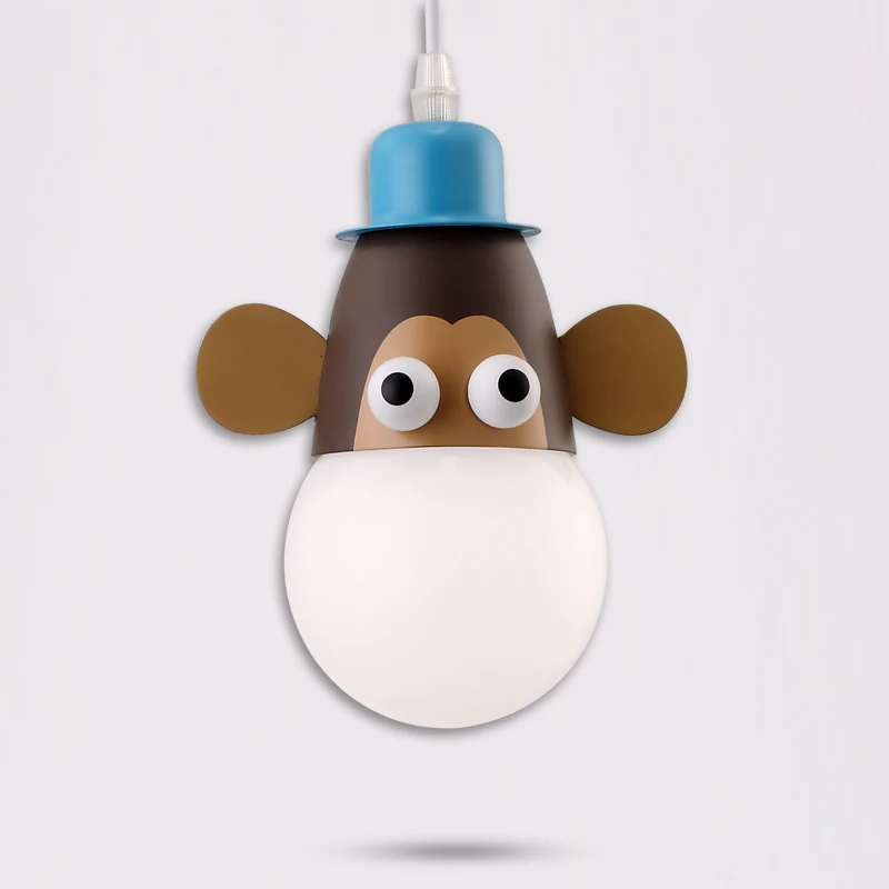 Детская Спальня Мультфильм подвесной светильник Mokey girраф Зебра светодиодный