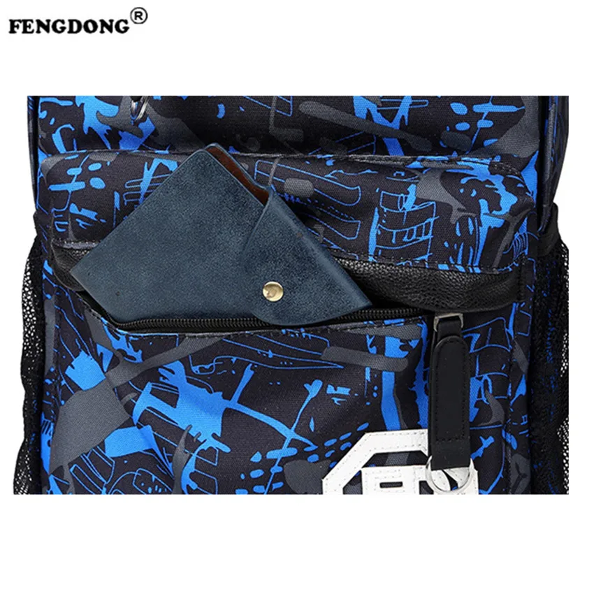 Fengdong мужской рюкзак для подростков ноутбук backbag молодежи Водонепроницаемый