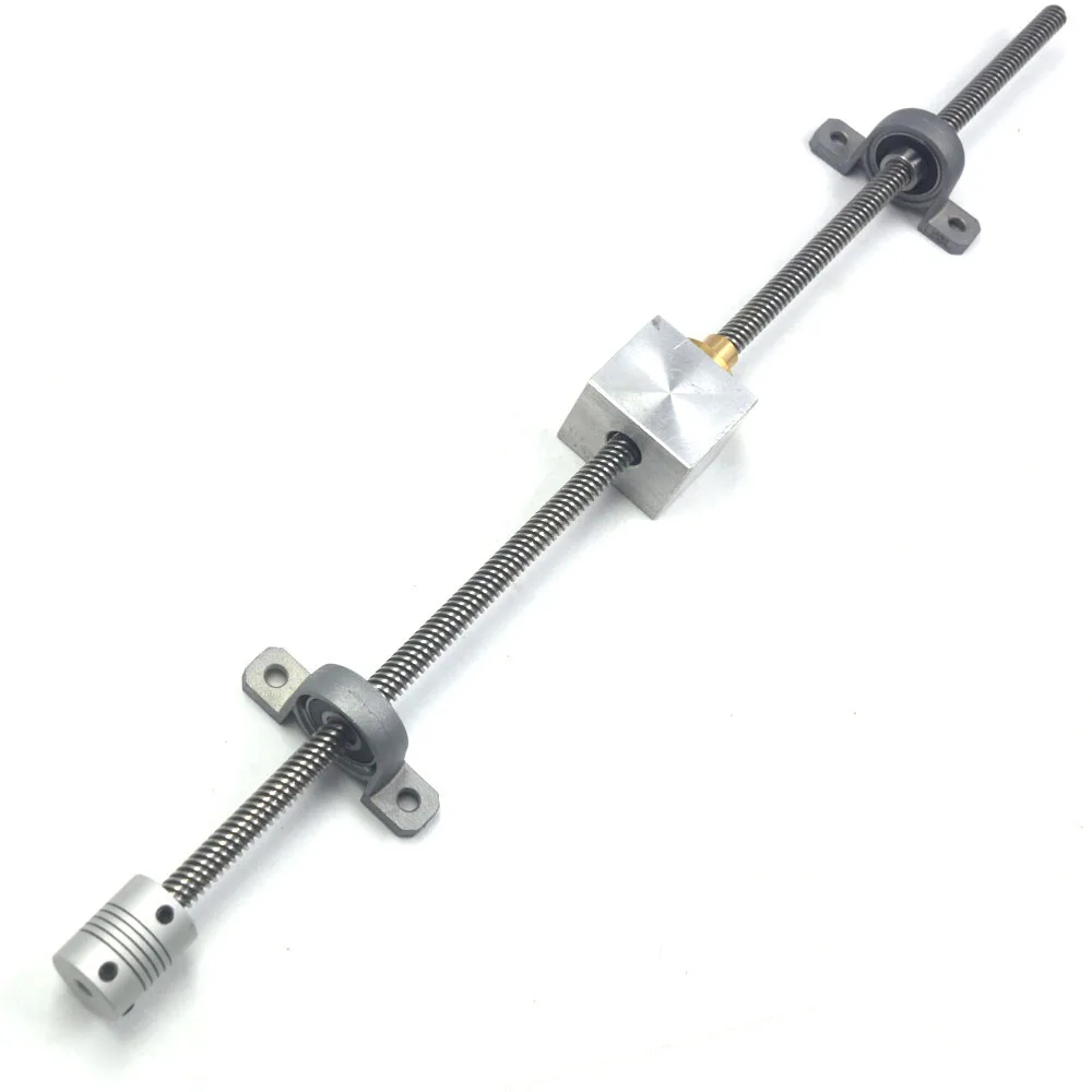 T8 Lead Screw Kit 200mm Length 8mm Dia Horizontal 2mm Rod &amp Pillow Block Mounted Bearing for 3D Printer Set of 6 | Обустройство