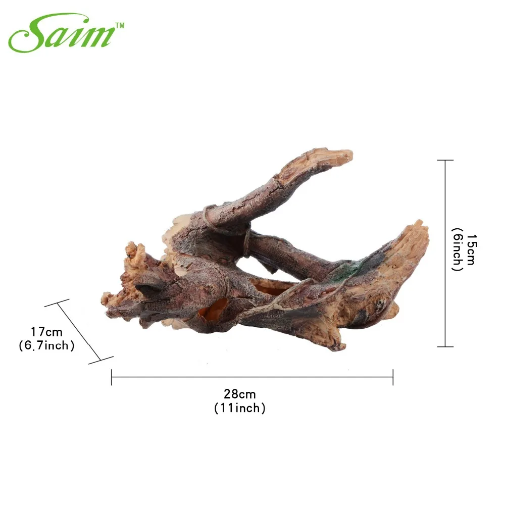 Аквариумные растения из смолы аквариумное украшение для аквариума деревянное