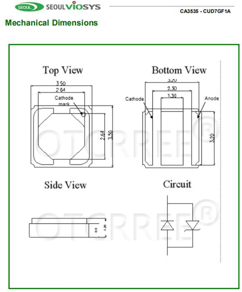 УФ-светодиодный Диод 275nm, Сеульский UVC светодиодный SMD 3535 270nm 285nm, ультрафиолетовый светильник с бусинами, УФ-светодиодный Диод с глубоким УФ-излучением для лампы