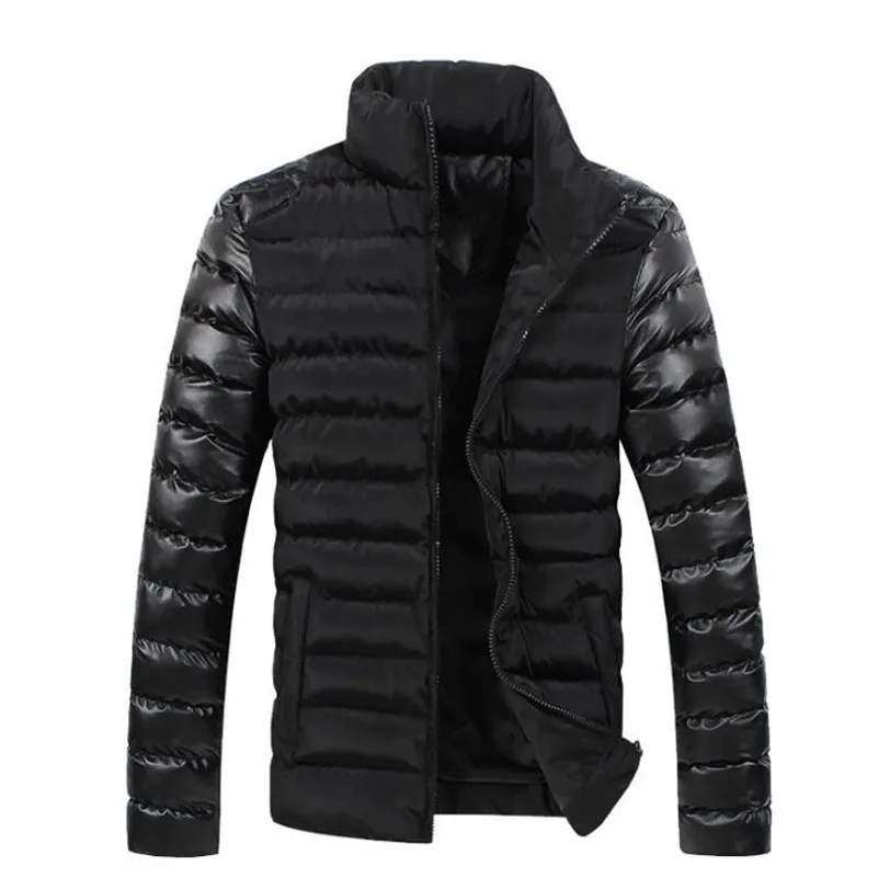 Новинка 2017 года брендовые зимние мужские куртки мужское пальто модная кожаная