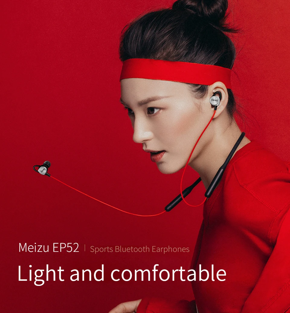 Meizu EP52/EP51 Беспроводной Bluetooth 4,1 спортивные наушники стерео гарнитура с микрофоном Поддержка Apt-X 8 играть час Водонепроницаемый IPX5