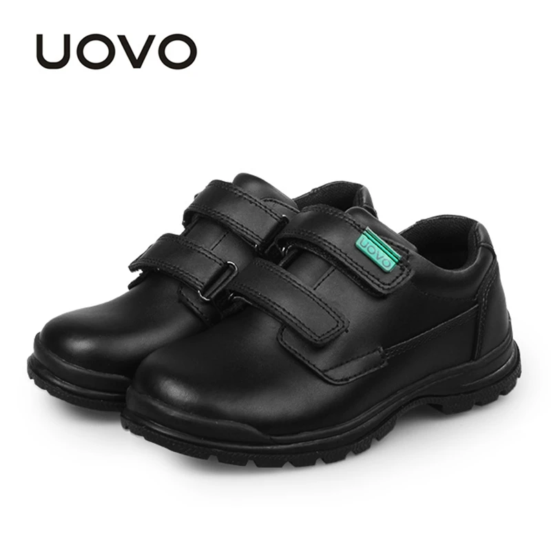 Обувь под платье из натуральной кожи для детей UOVO, черная школьная обувь для мальчиков, размер 30-37 фото