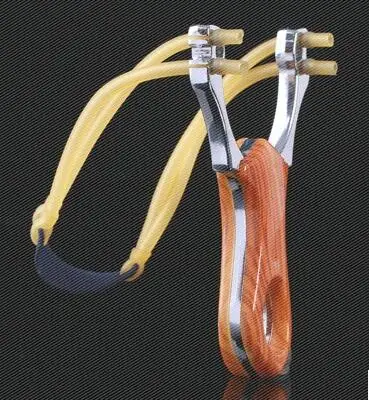 Рогатка с деревянной ручкой мощный аксессуар для охоты резиновой катапультой