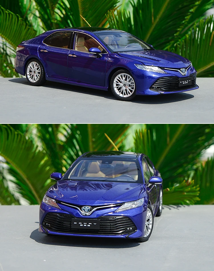 1/18 Toyota Camry 8 поколение Гибридный литой автомобиль модель игрушки синий для мальчиков подарок на день рождения Коллекция игрушек