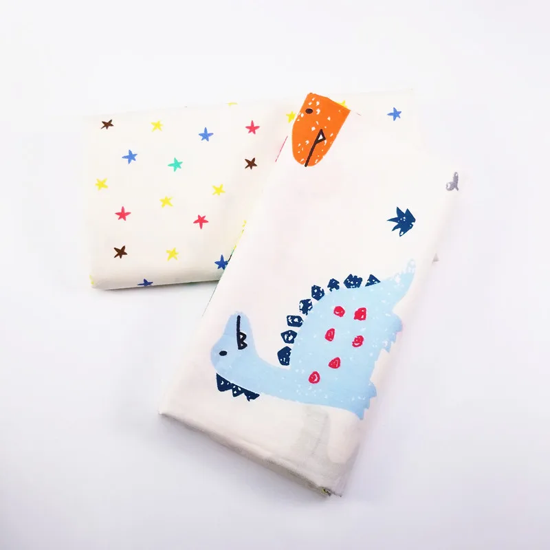 Хлопчатобумажная ткань бежевый динозавр печать саржа пэчворк ручной работы DIY