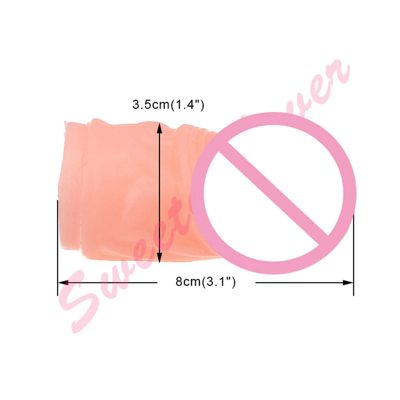 Реалистичный силиконовый удлинитель для пениса Мягкий рукав увеличения члена