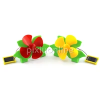 1suit j721 redyellow solar energy power supply rotate flower model toy making free russia shipping