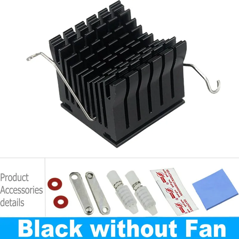 DIY Black Heatsink DIY алюминиевый Северный Радиатор для материнской платы w/4 см вентилятор для компьютера ПК чехол Южной North Bridge Chipset охлаждения - Цвет лезвия: DIY Black Heatsink