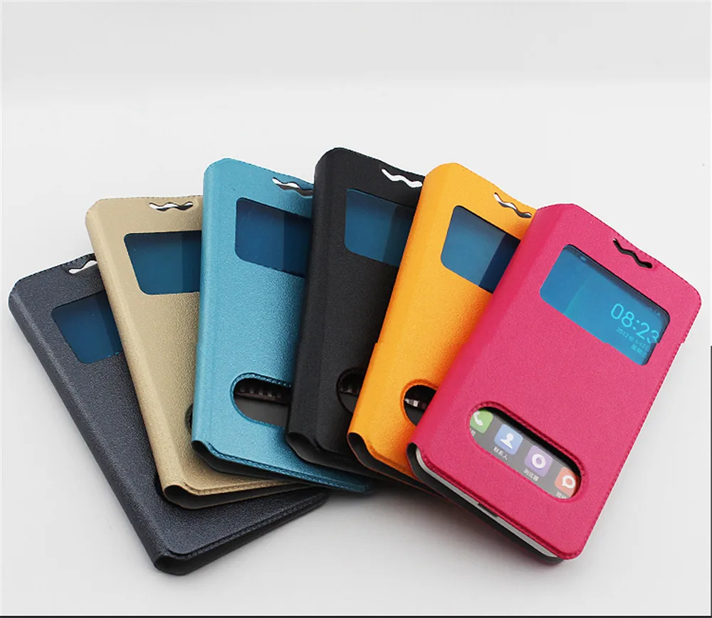 For Intex aqua i3 curve Case New Fashion 360 Rotation Leather Cover2 With Double Window View Mobile Phone Holder |