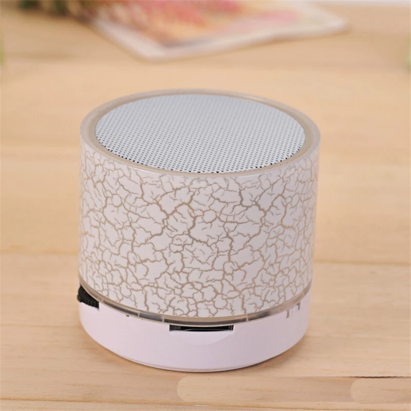 Q JRGK CRACK LED MINI Wireless Bluetooth Speaker TF USB Portable Music Sound Box Subwoofer Loudspeaker For Phone PC With Mic | Электроника