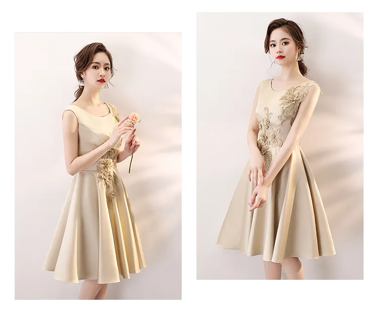 Новинка Элегантные бусы вечерние платья 2019 короткие Банкетный хост платье