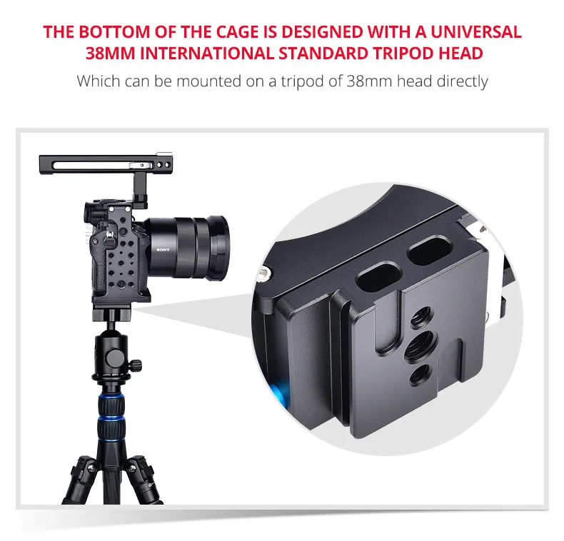 A7 Камера клетка профессиональная ручка DSLR Rig Стабилизатор видеокамеры для sony Альфа A7 A7II A7III A7K A7S2 A7R2 A7R3 A7X