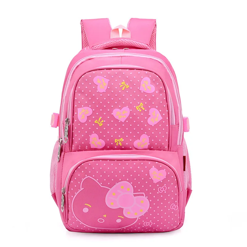 Beautiful Pink Bow Girl School Bag High Quality Nylon Waterproof Backpack Cute Girls Schoolbags Backpacks Mochila Escolar | Багаж и сумки