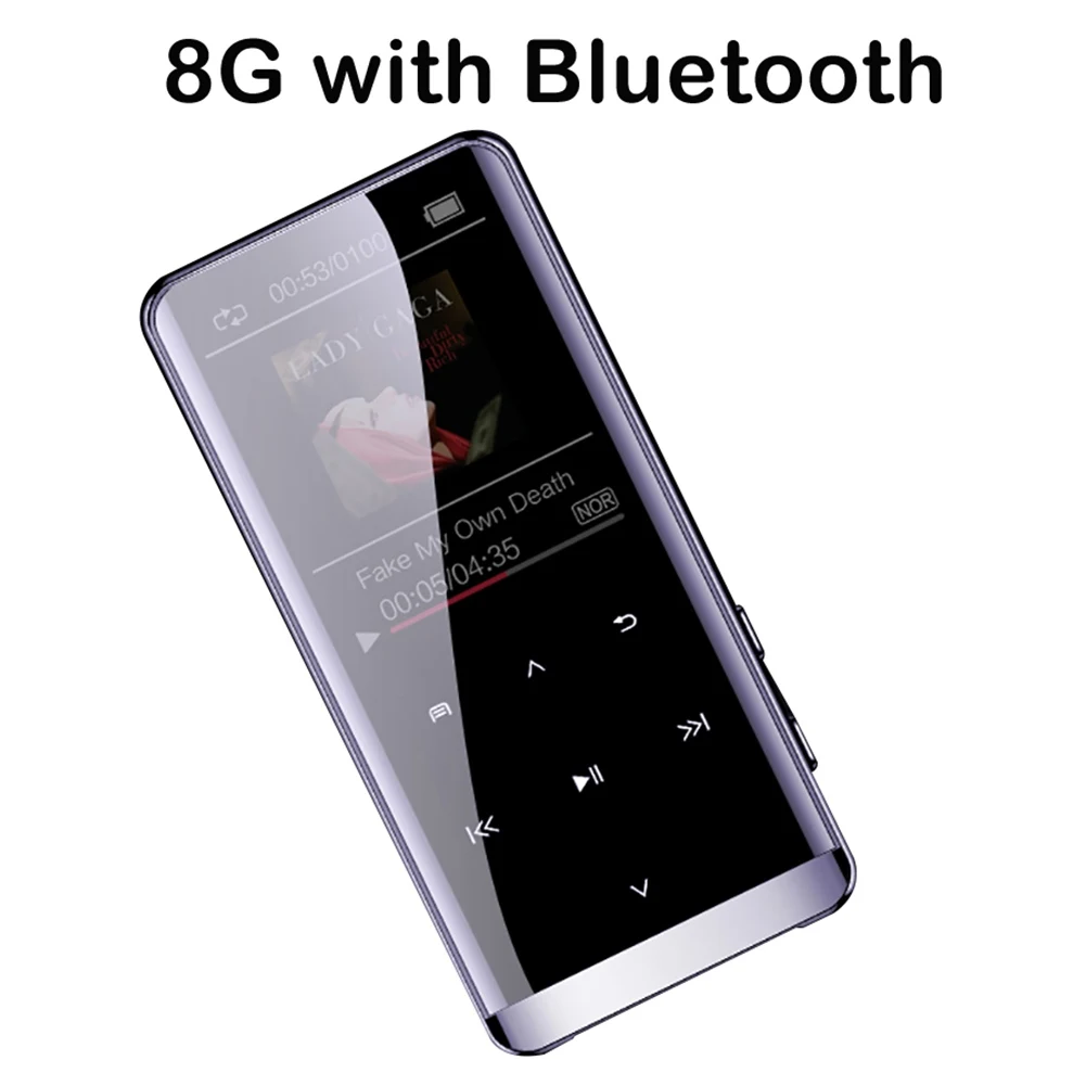 8G with Bluetooth OTG MP3 игрока голос Регистраторы Bluetooth 4,2 Сенсорный экран 1,8 дюйма мини Портативный HIFI 5D музыкальный плеер 8 GB Ultra thin FM радио - Цвет: 8G with Bluetooth