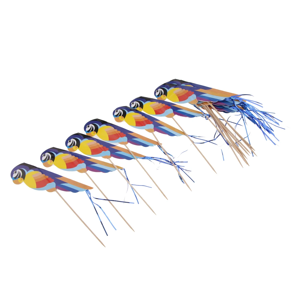 Упаковка из 50 шт Красочные фольги Parrot Фруктовые палочки кекс выбирает Вечерние