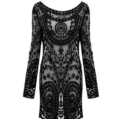 Женская накидка с цветочным рисунком 2019 женское кружевное вязаное бикини