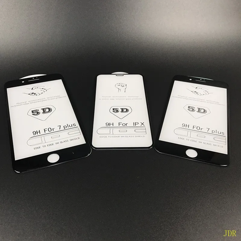 10 шт. 5D изогнутая прозрачная закаленная стеклянная пленка для iphone X Премиум