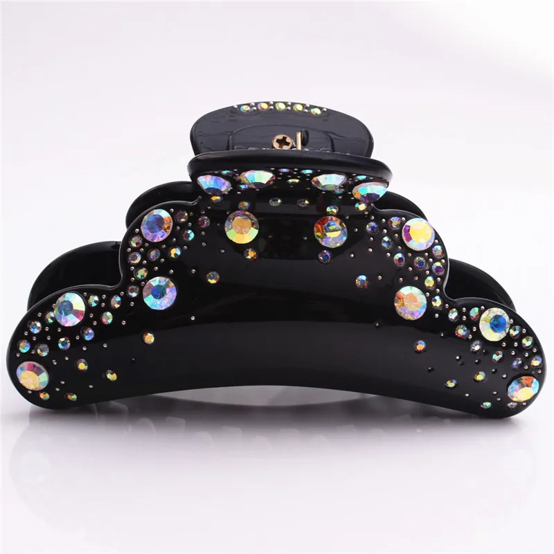 

New Fashion Jewelry Best Brand Rhinestone Hair Band Acrylic Hair Clip For Hair Women Elegant Crystal Hair Claw