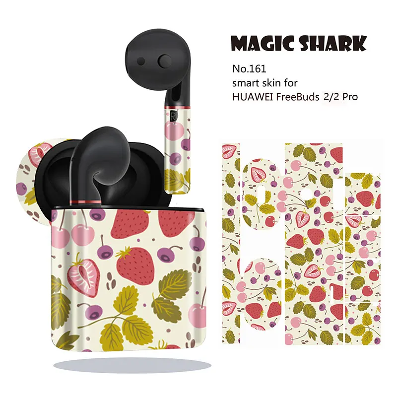Волшебная Акула лимон ягода ананас дыня ПВХ наклейка чехол Обложка для наушников