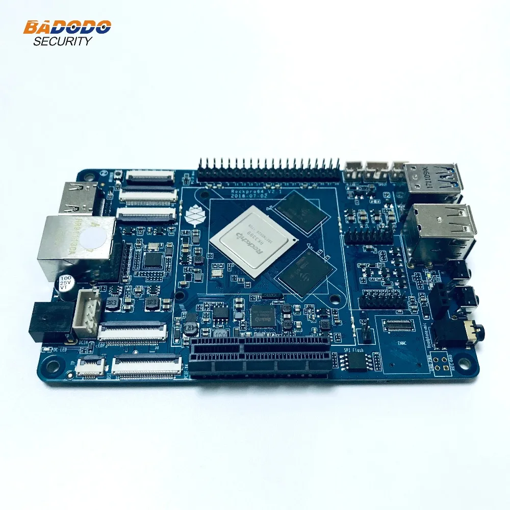ROCKPro64 PINE64 четырехъядерный + 2 Гб LPDDR4 eMMC слот android 7 1 Linux Debian макетная плата