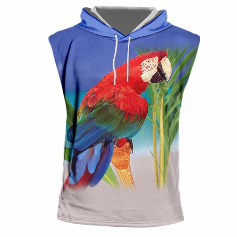 OGKB 2018 летний крутой топ на бретелях с капюшоном для женщин/мужчин Забавный принт