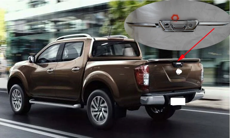 Аксессуары для nissan navara np300 хромированная задняя дверь обшивка грузовика 2015 2017