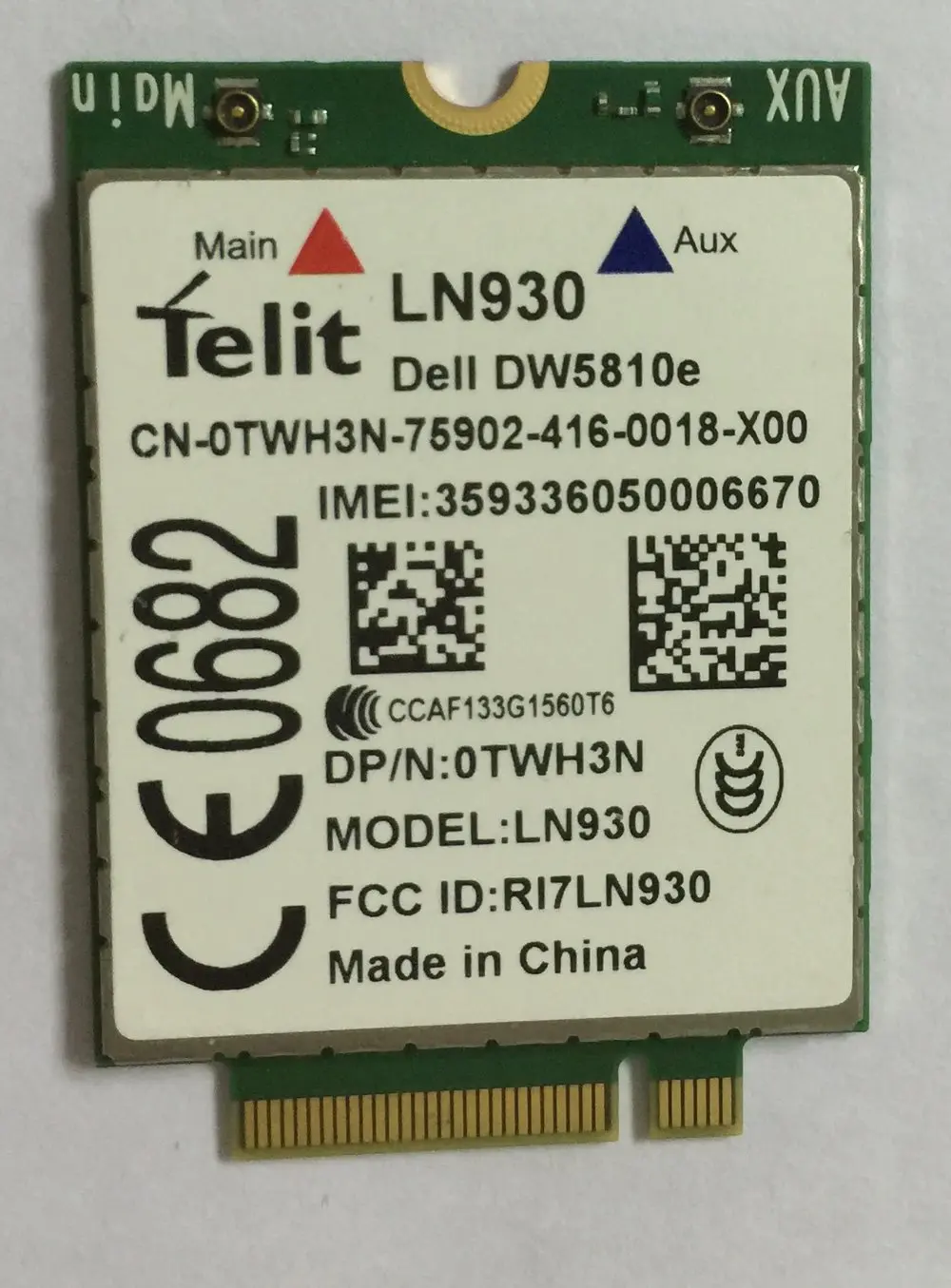 Telit Ln930 LN930 AP Nrr39 Ngff карта для Dell Wireless Wifi Dw5810e Dw5814e Venue 11 Pro 4g/lte/dc hspa + Wwan 4g сетевая