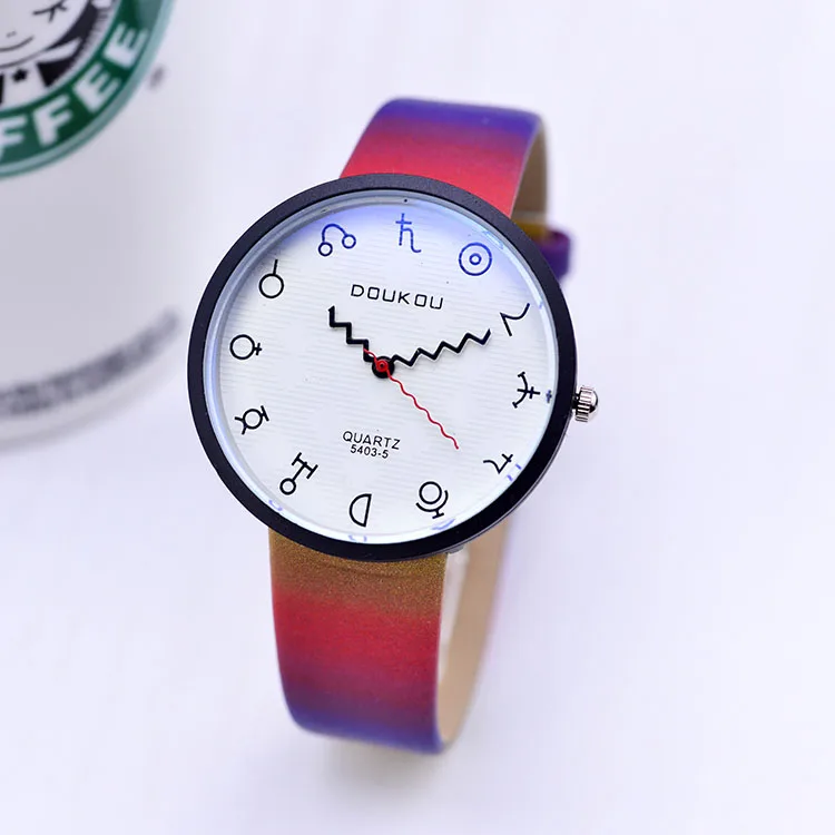 Creative Women Watches Ladies Wrist Fashion Rainbow Strap Clock Top Luxury Brand Quartz Watch Horloge Bayan Saat DOUKOU | Наручные часы