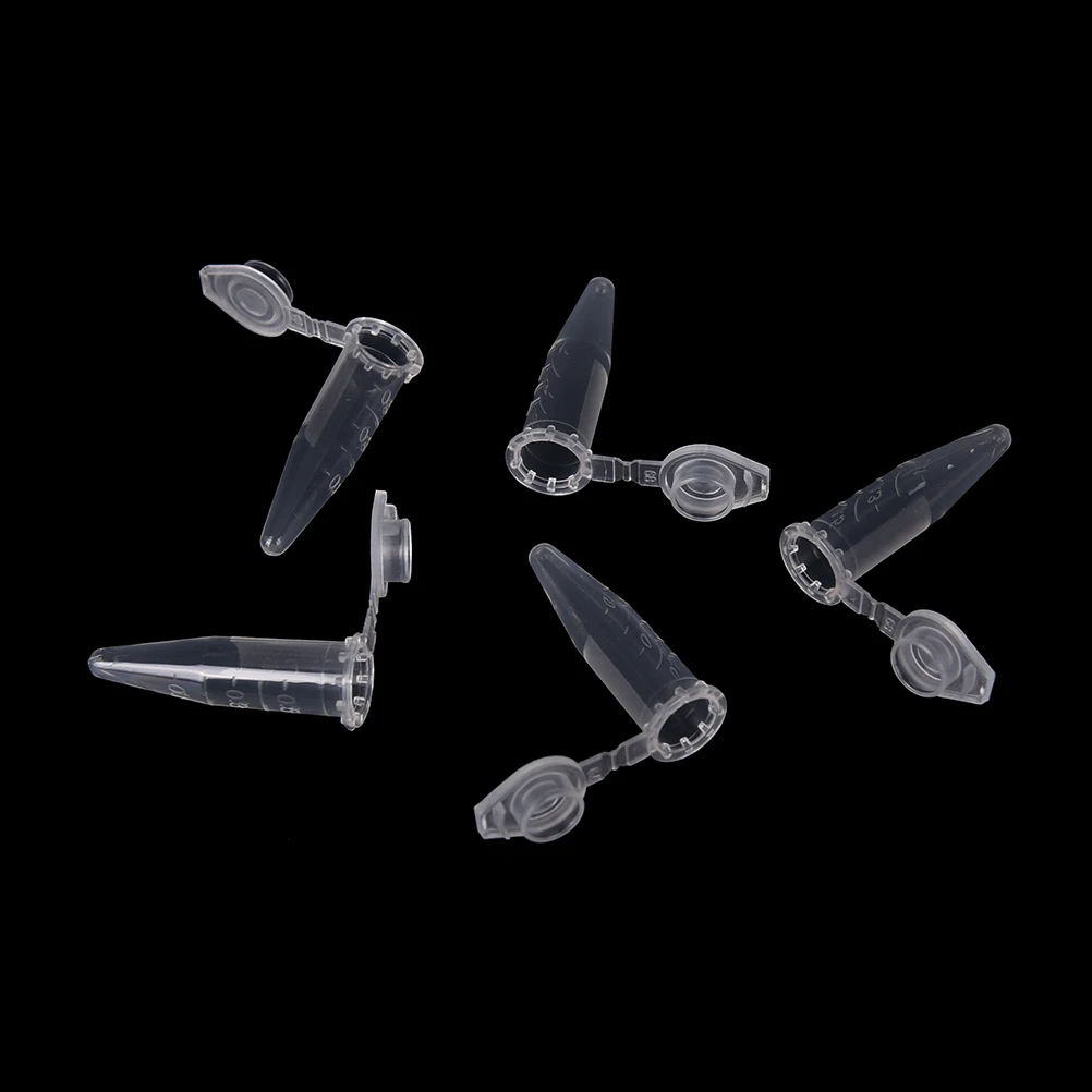 

50 PCS 0.5 ML Disposable Clear plastic centrifuge tube with cap Lab Supplies