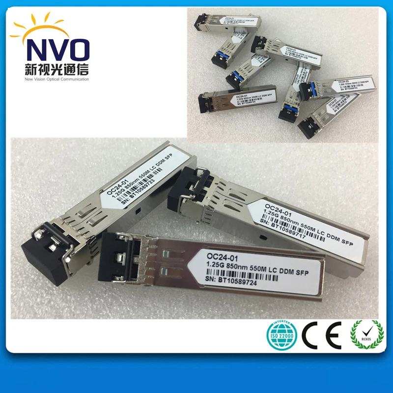 Бесплатная доставка 1 25G MM DX 850nm 550 M LC DDM волоконно оптический SFP трансивер 550nm SPF