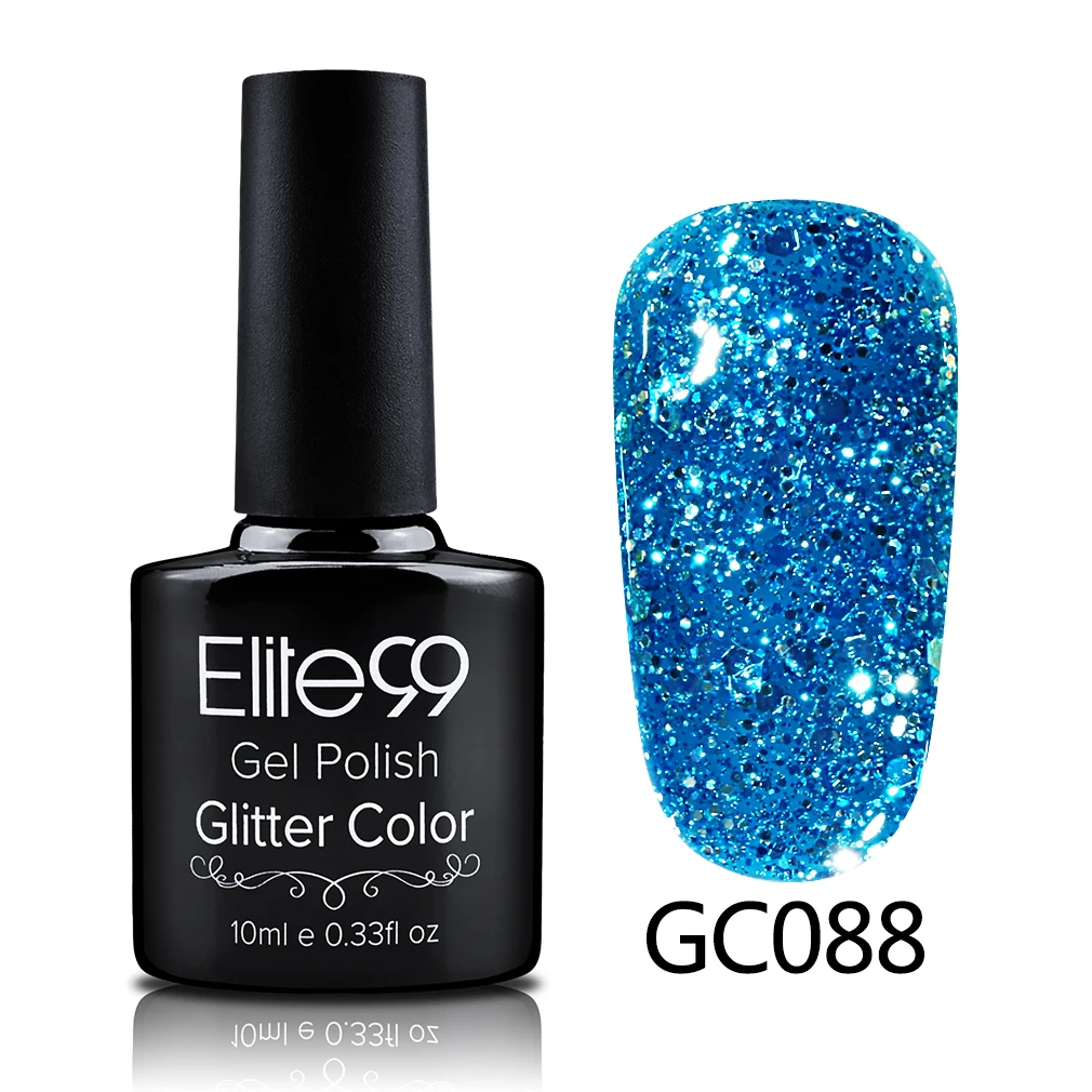 Elite99 10 мл Soak Off Diamond гель УФ гель для ногтей с блестками Лак Блеск геллак нужно УФ лампы клей для ногтей эмаль блёстки гель - Цвет: S-GC088