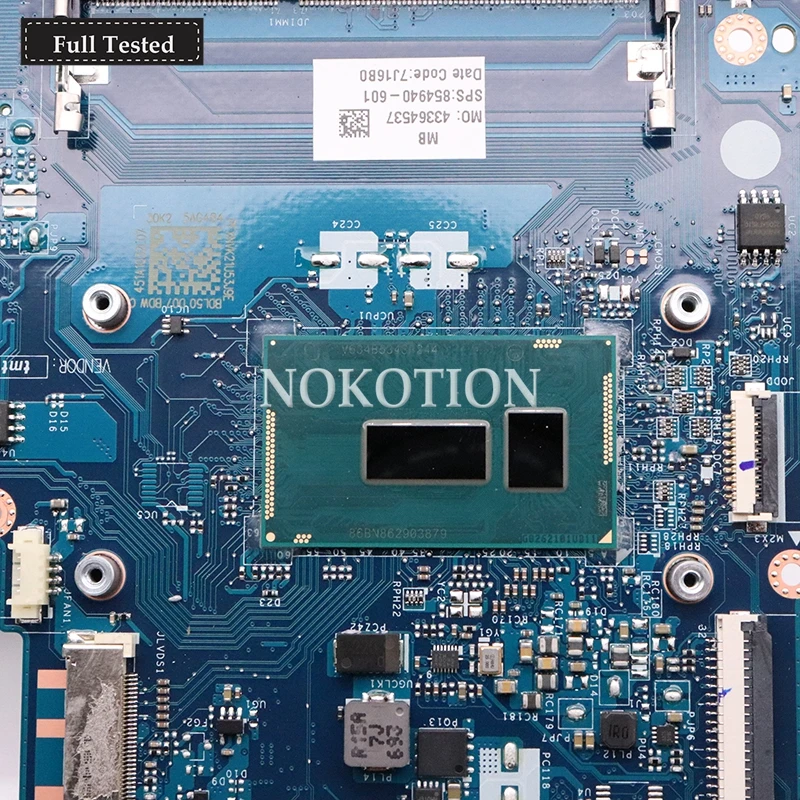 NOKOTION 854940-601 854940-001 BDL50 LA-D703P для hp 15-AY 15-BD 15-AC материнская плата для ноутбука SR244 I3-5005U процессор графика