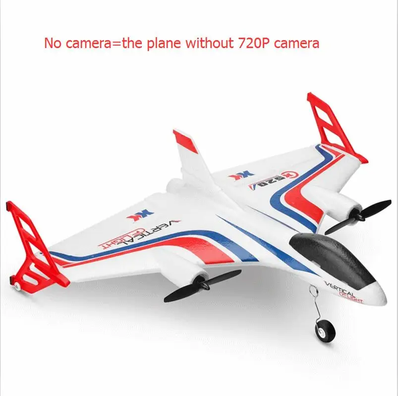 No camera WI-FI FPV пена дистанционного управления RC планер X520 2,4 г 6CH 720P HD камера вертикального взлета посадка двойной бесщеточный трюк RC самолет RTF - Цвет: No camera