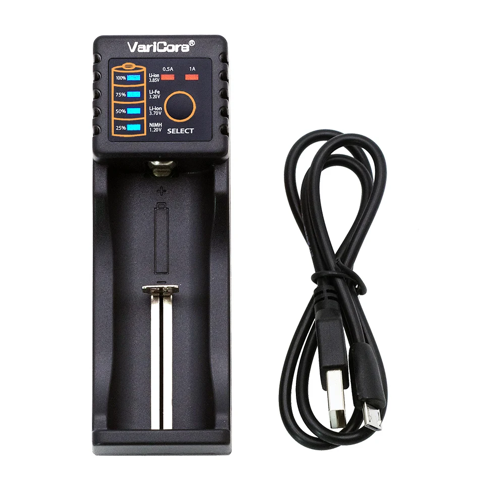 VariCore V10 AA AAA SC/S 18650 26650 18350 16340.14500 10440 26500 Lithium Iron 3.2V 1.2V 3.7V NiMH e-cigarette Battery Charger |