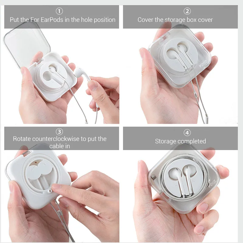 PZOZ для apple, EarPods, коробка для хранения наушников, наушники apple, проводная Крышка для наушников, Портативная сумка для гарнитуры, чехол для apple earpods