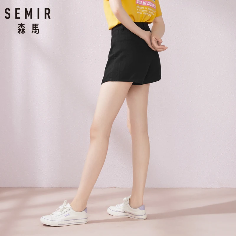 Женские повседневные шорты SEMIR облегающие из хлопка лето 2019 | Женская одежда