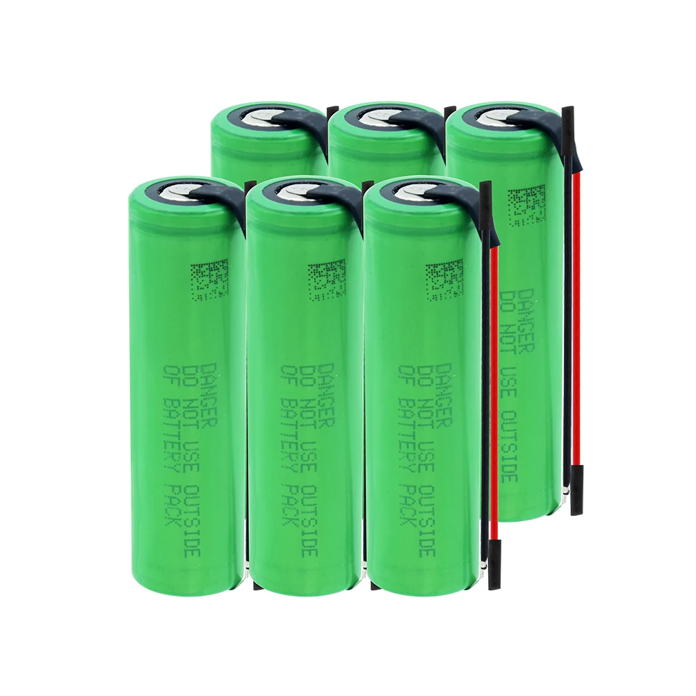 6 Pieces 18650 литий-ионная аккумуляторная батарея vtc6 3000mAh 3,7 V 30A разрядка для электронной сигареты фонарик батарея с DIY провода - Цвет: 6 Pieces
