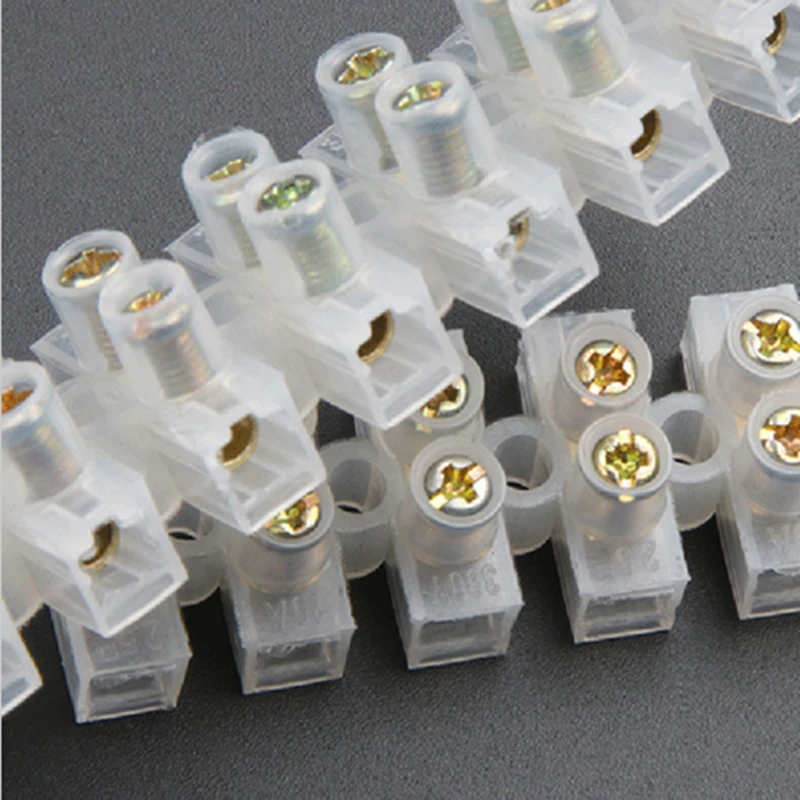 Винтовой клеммный барьер разъем 60A 5 шт. электрический провод 12 позиций блок