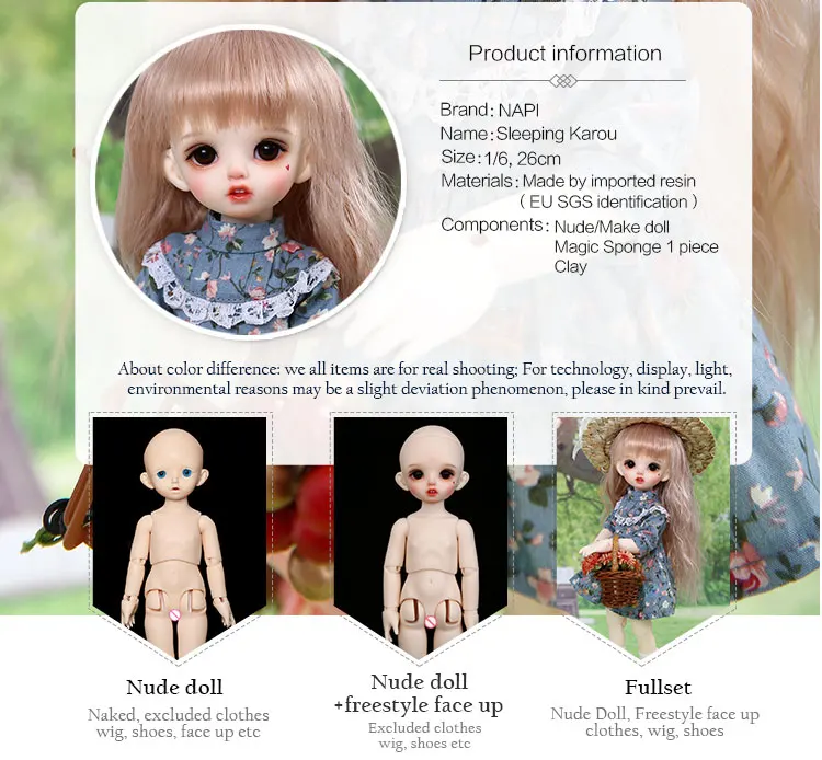 Napi Karou BJD SD кукла 1/6 YoSD модель тела для маленьких девочек и мальчиков каучуковая игрушка высокого качества Модный магазин Luodoll фиксированные зубы
