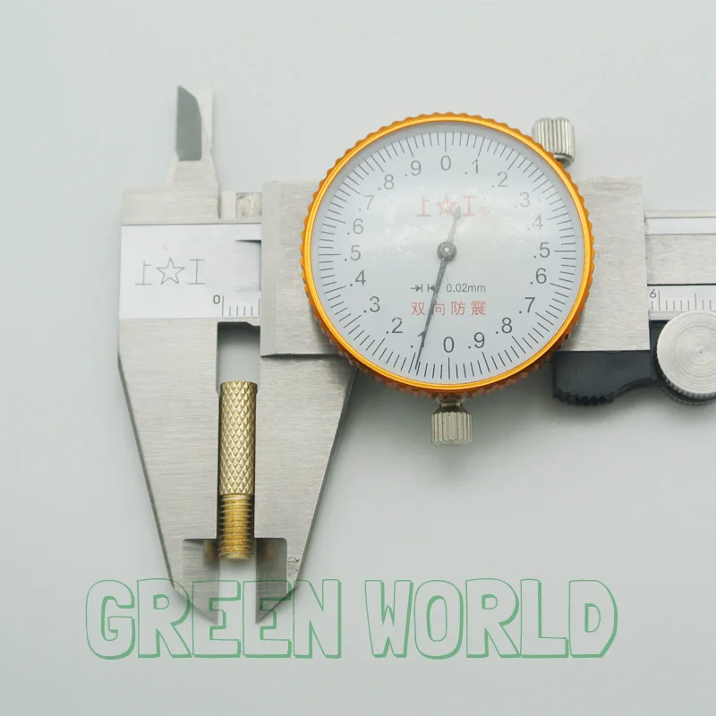 Однотонный латунный адаптер Green World 1 шт./лот наружная резьба M5 внутренняя 8-32 |