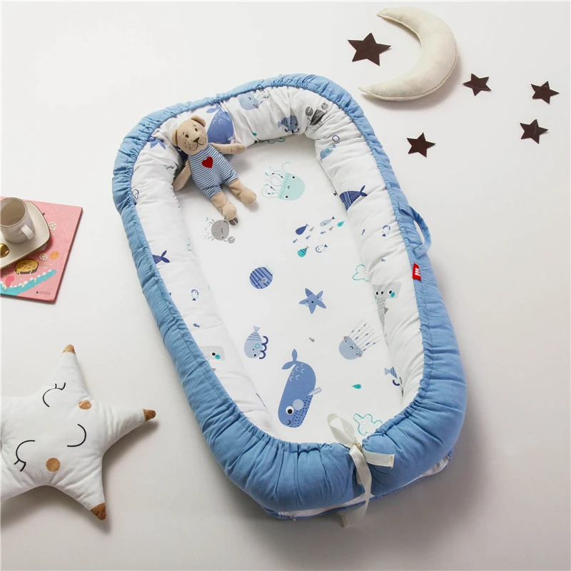 Portable Baby Nest Bed Crib Travel Newborns Cots Nursery Sleep Nest Infant Cradle Baby Bassinet Children's Bumper Crib