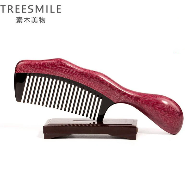 TREESMILE 1 шт. гребень из сандалового дерева Антистатическая расческа ручной работы