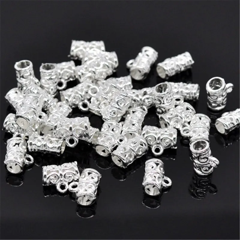 Трубчатые спейсеры DoreenBeads серебристого цвета 100 шт. 11x5 мм (B03077) yiwu | Украшения и