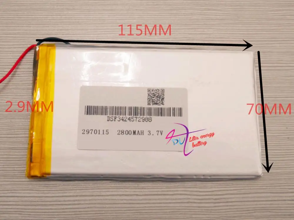 Лучшая батарея бренд Бесплатная доставка 3 7 V 2800 mah планшет общий полимер литиевая