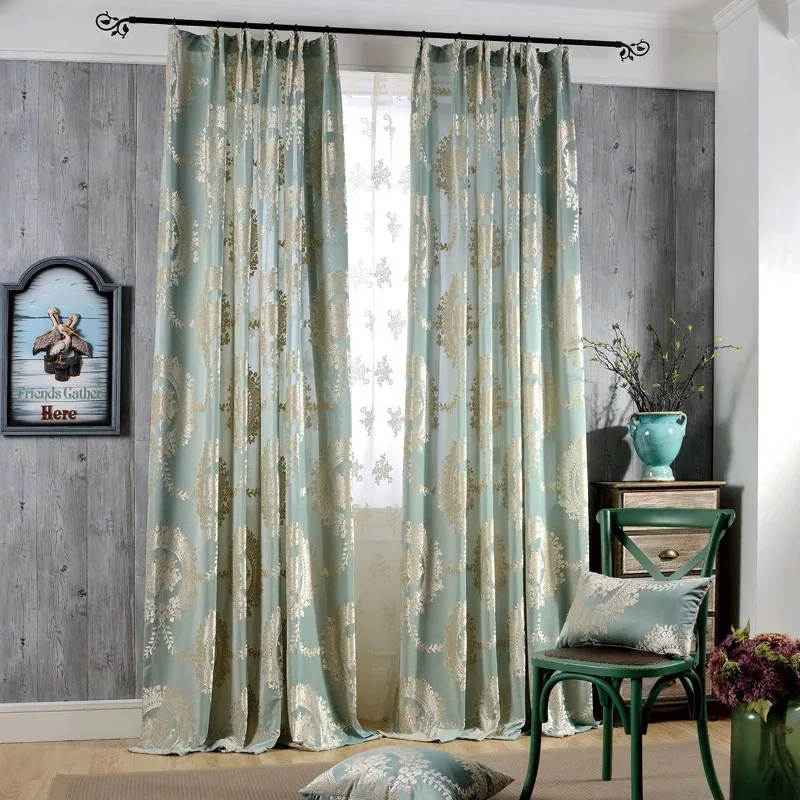 Модный стиль высококачественные шторы из синели двойная жаккардовая вышивка