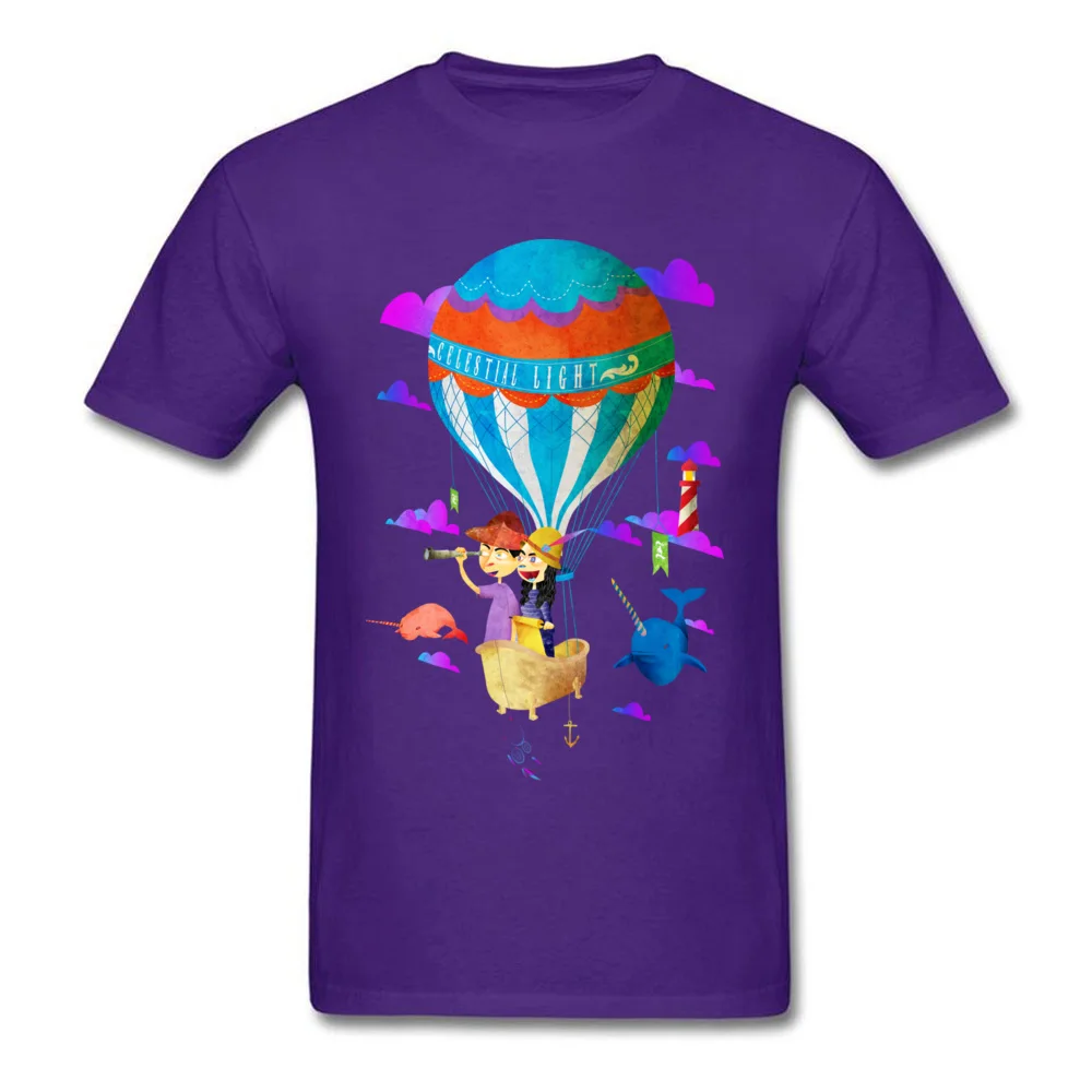 Летняя мужская футболка небесная Легкая Футболка Топ с принтом воздушного шара