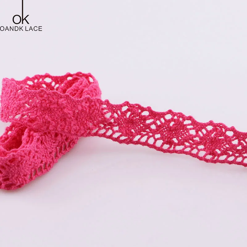 5 яд швейная ткань DIY отделка хлопок крючком кружево ткань свадебное украшение ручной работы аксессуары ремесло - Цвет: 5 YARD 1.5CM